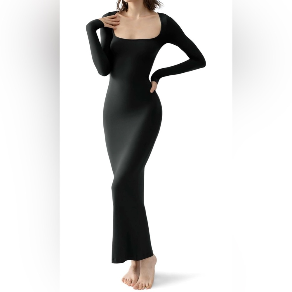 Long Sleeve Ribbed Maxi Dress